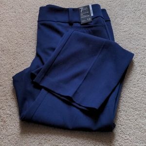 NWT -NY & Co. Blue Dress Pant 12P Straight Stretch